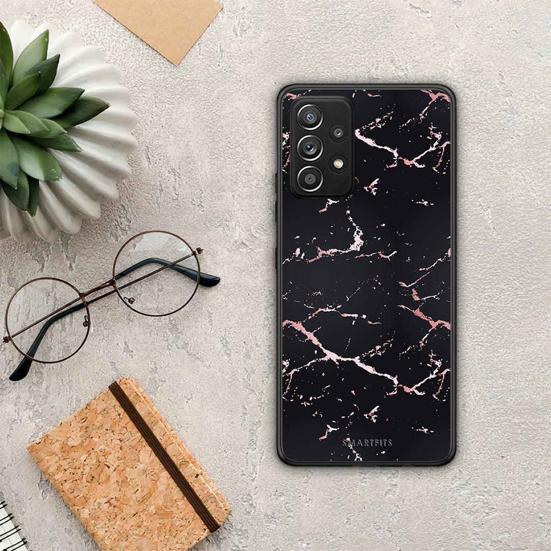Marble Black Rosegold - Samsung Galaxy A52 / A52s / A52 5G θήκη