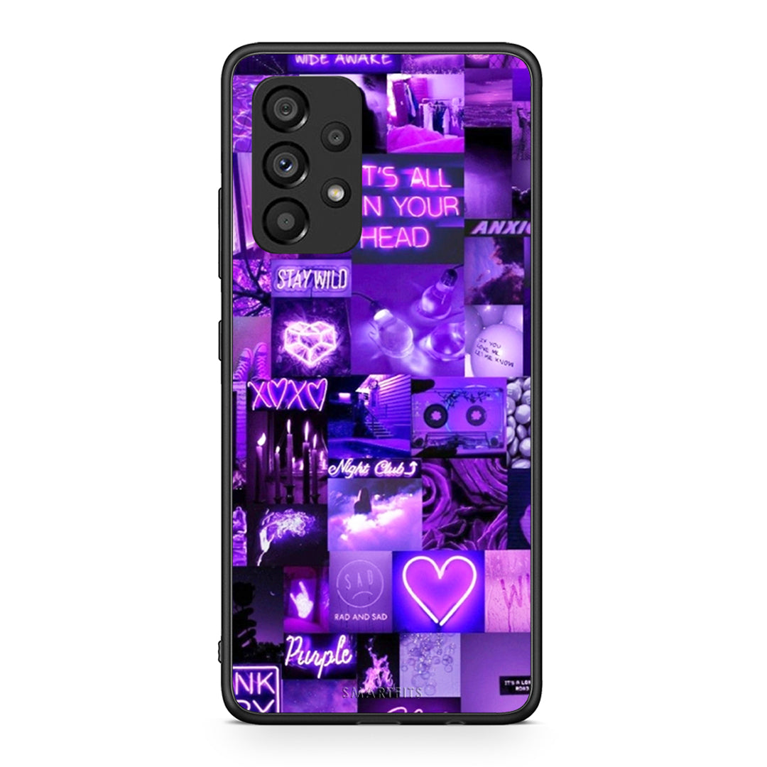 Samsung A53 5G Collage Stay Wild Θήκη Αγίου Βαλεντίνου από τη Smartfits με σχέδιο στο πίσω μέρος και μαύρο περίβλημα | Smartphone case with colorful back and black bezels by Smartfits