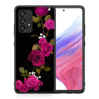 Thumbnail for Θήκη Samsung A53 5G Red Roses Flower από τη Smartfits με σχέδιο στο πίσω μέρος και μαύρο περίβλημα | Samsung A53 5G Red Roses Flower case with colorful back and black bezels