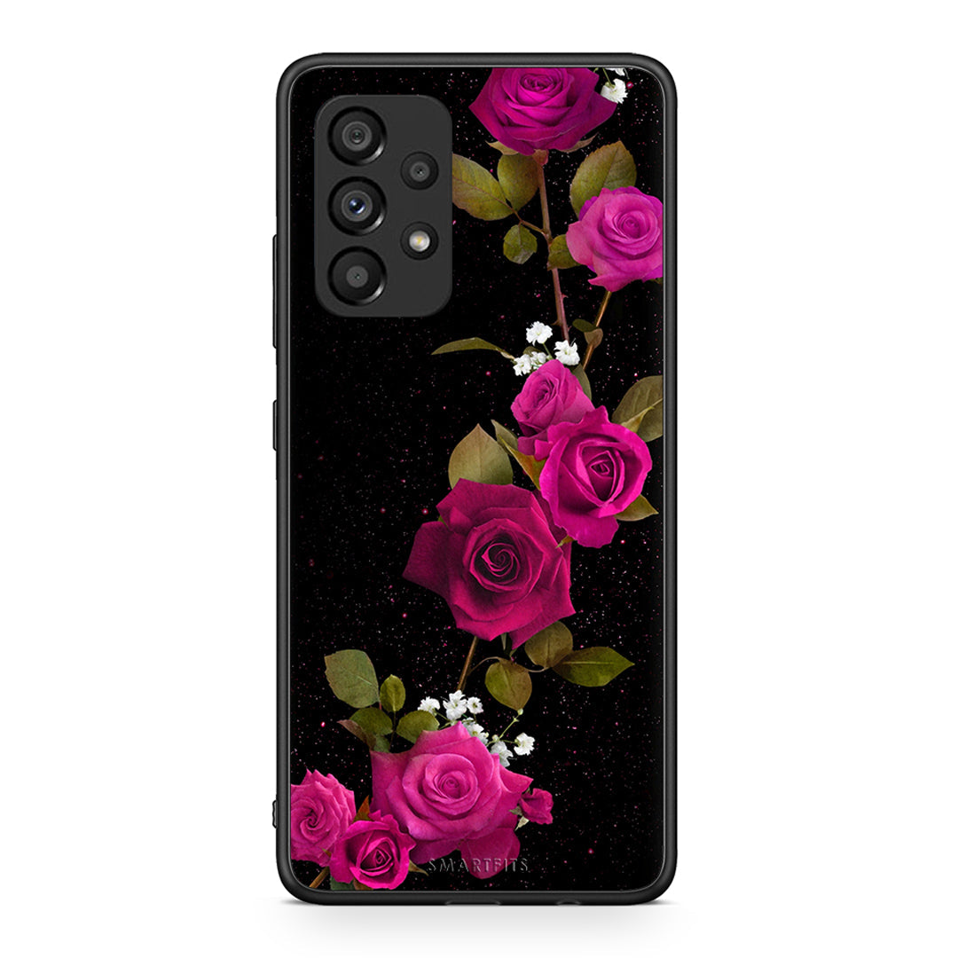 4 - Samsung A53 5G Red Roses Flower case, cover, bumper