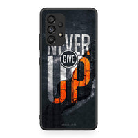 Thumbnail for Samsung A53 5G Never Give Up Θήκη Αγίου Βαλεντίνου από τη Smartfits με σχέδιο στο πίσω μέρος και μαύρο περίβλημα | Smartphone case with colorful back and black bezels by Smartfits