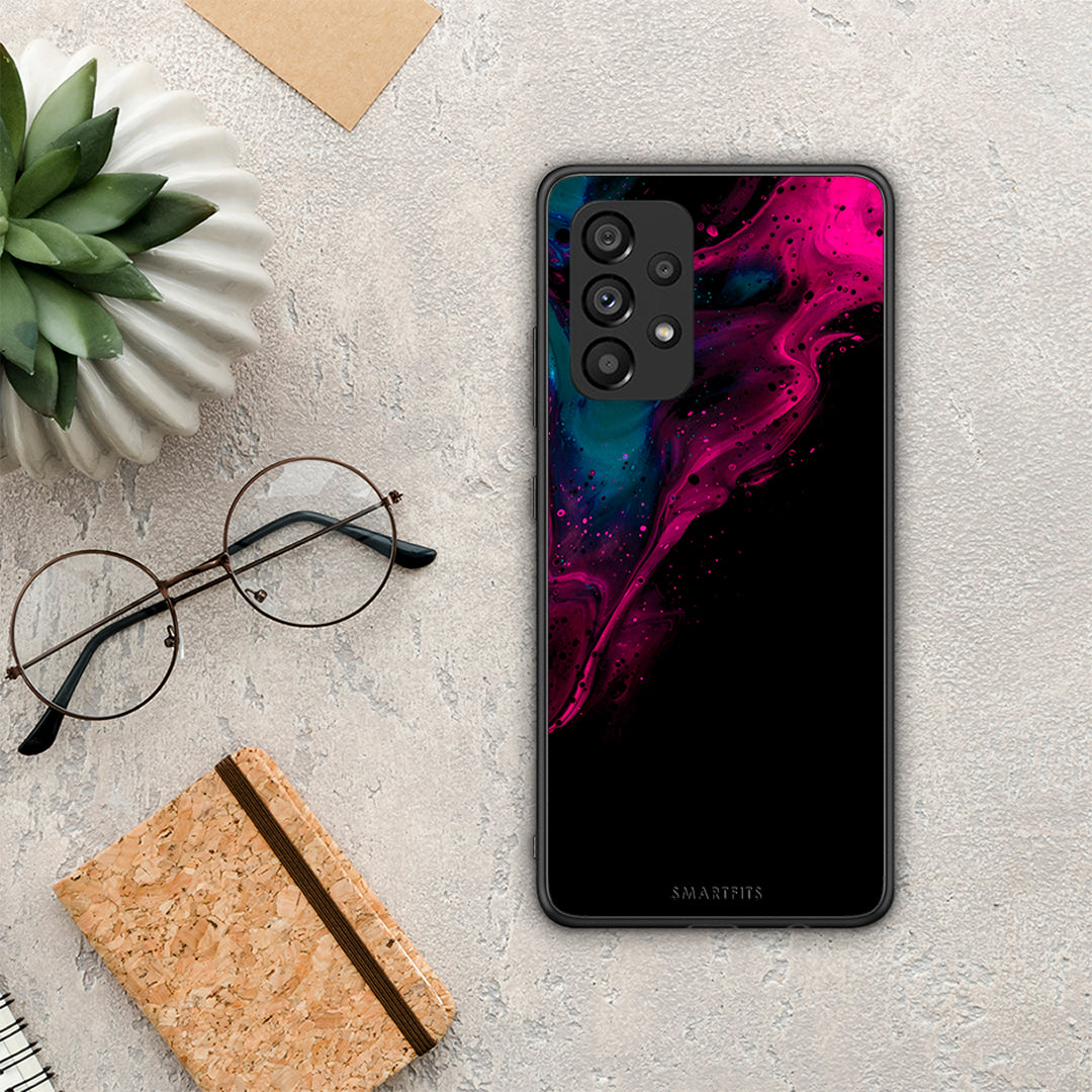 Watercolor Pink Black - Samsung Galaxy A53 5G θήκη