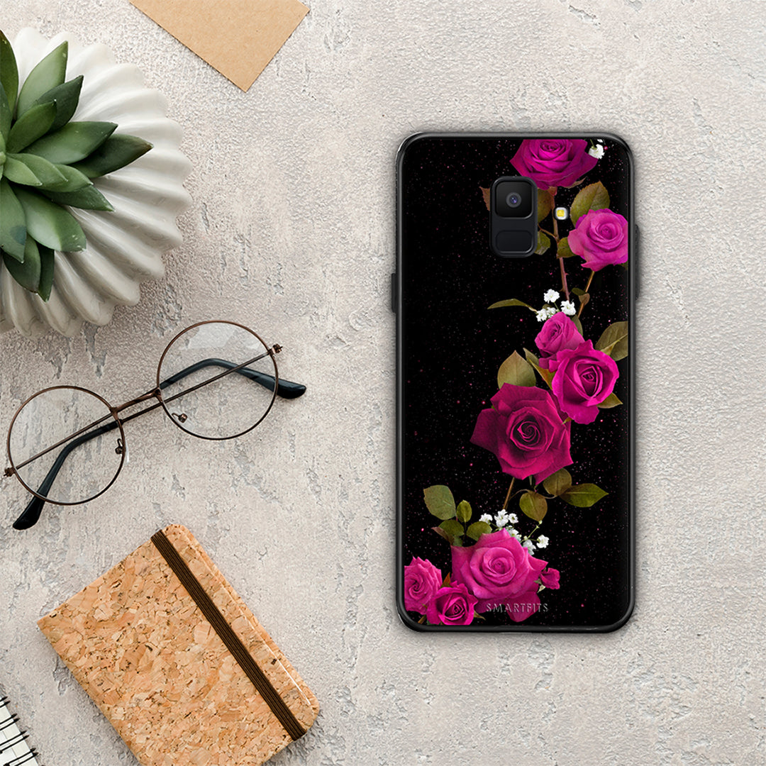 Flower Red Roses - Samsung Galaxy A6 2018 θήκη