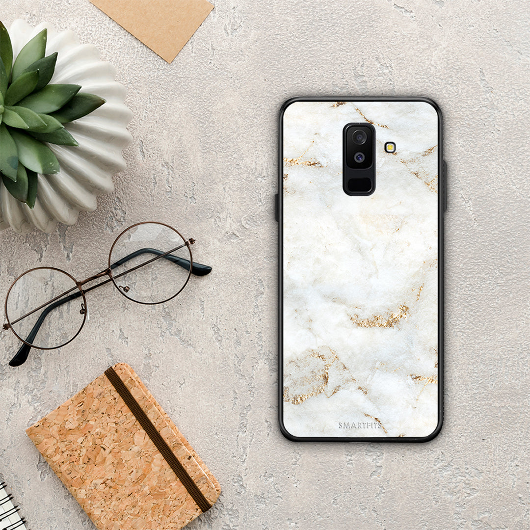 White Gold Marble - Samsung Galaxy A6+ 2018 θήκη