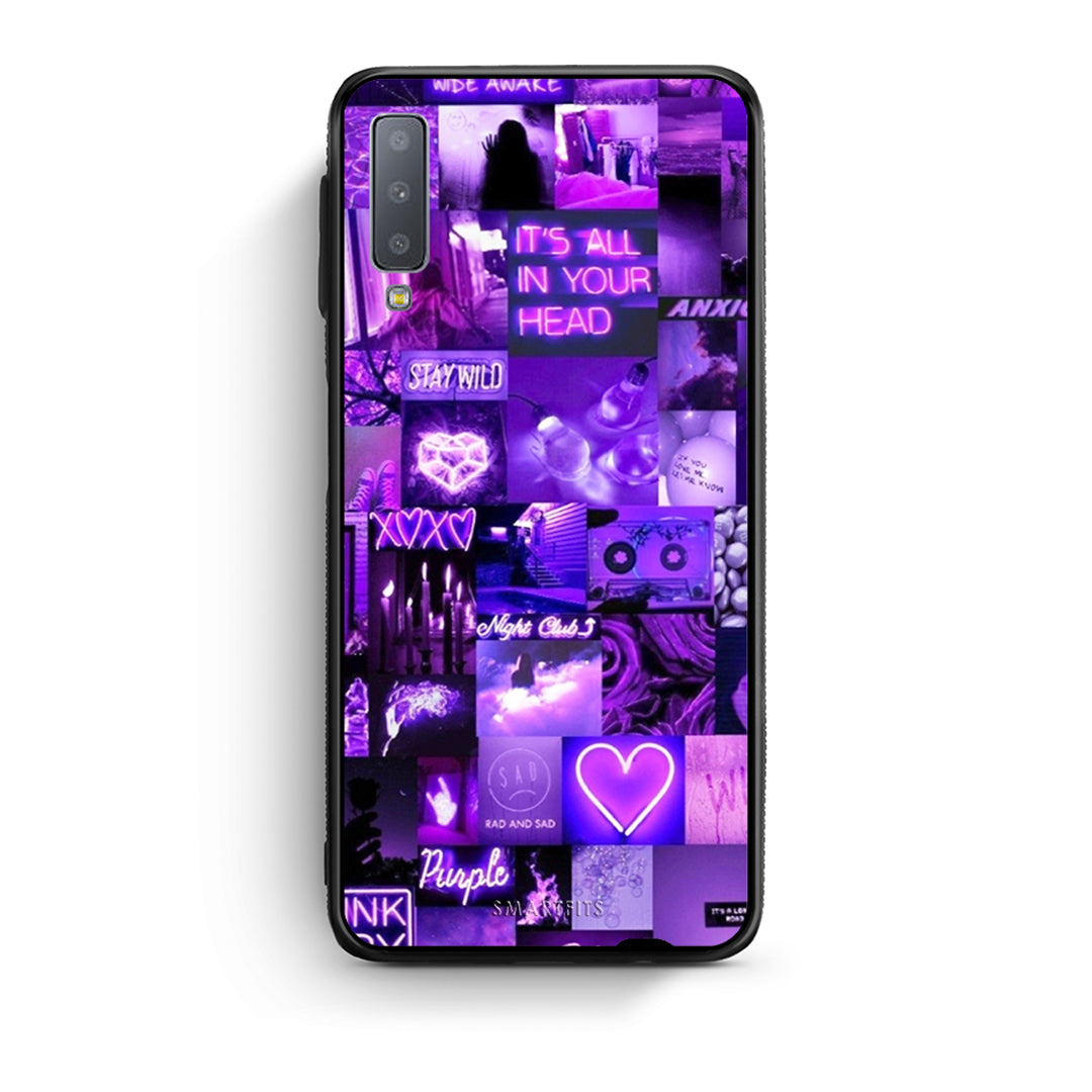 samsung A7 Collage Stay Wild Θήκη Αγίου Βαλεντίνου από τη Smartfits με σχέδιο στο πίσω μέρος και μαύρο περίβλημα | Smartphone case with colorful back and black bezels by Smartfits
