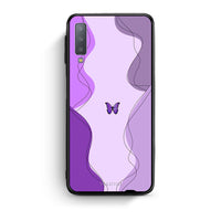 Thumbnail for samsung A7 Purple Mariposa Θήκη Αγίου Βαλεντίνου από τη Smartfits με σχέδιο στο πίσω μέρος και μαύρο περίβλημα | Smartphone case with colorful back and black bezels by Smartfits