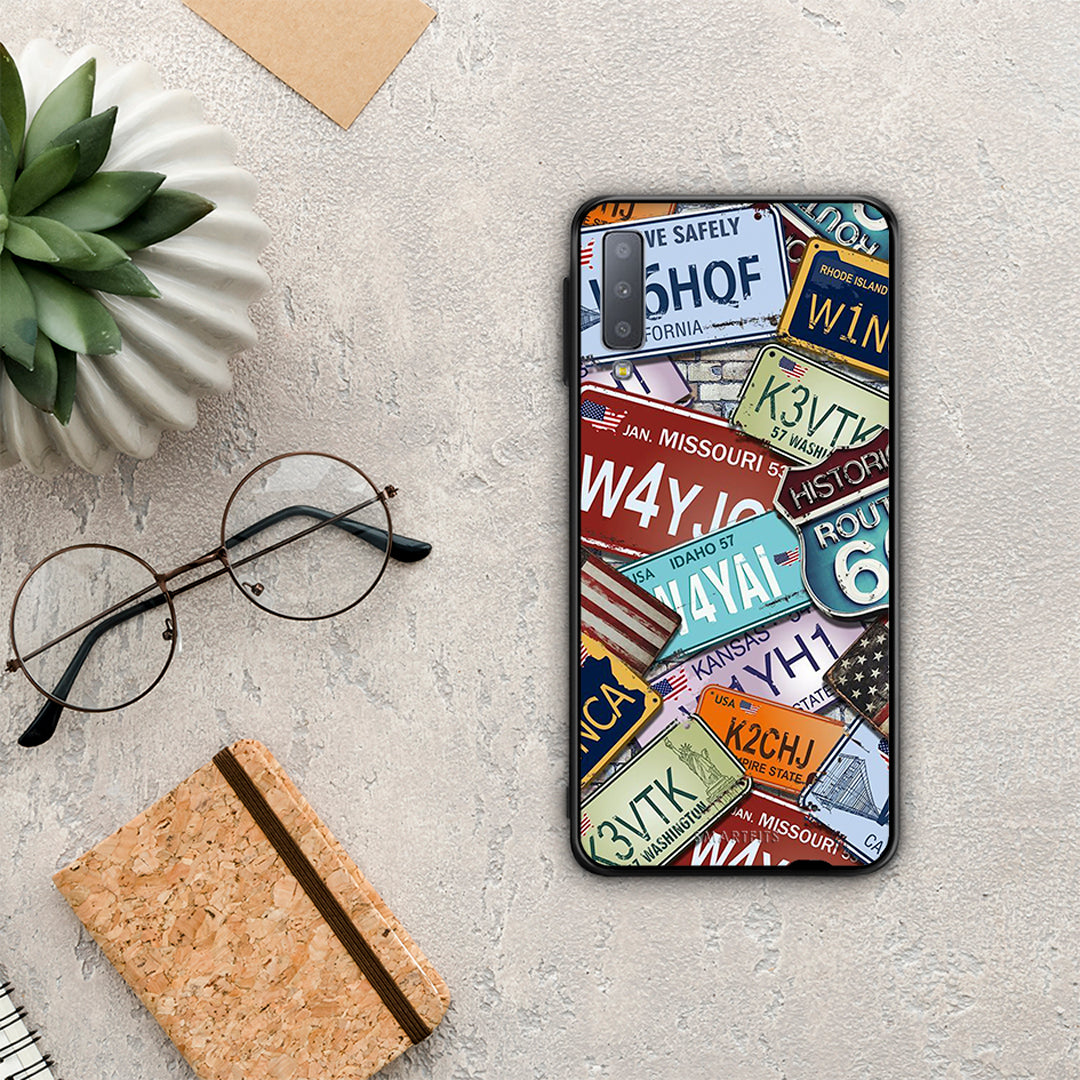 Car Plates - Samsung Galaxy A7 2018 θήκη