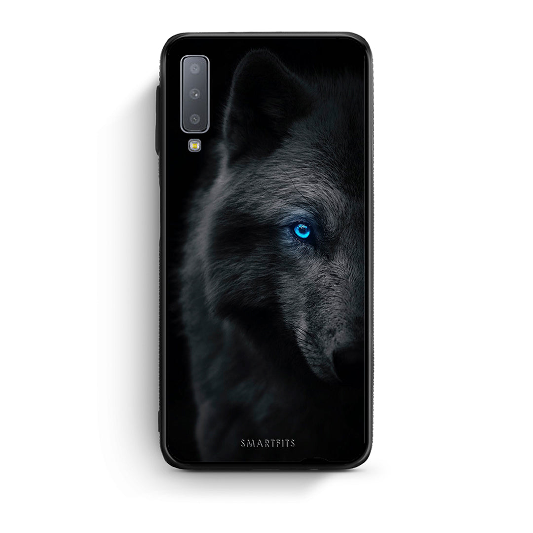 samsung A7 Dark Wolf θήκη από τη Smartfits με σχέδιο στο πίσω μέρος και μαύρο περίβλημα | Smartphone case with colorful back and black bezels by Smartfits
