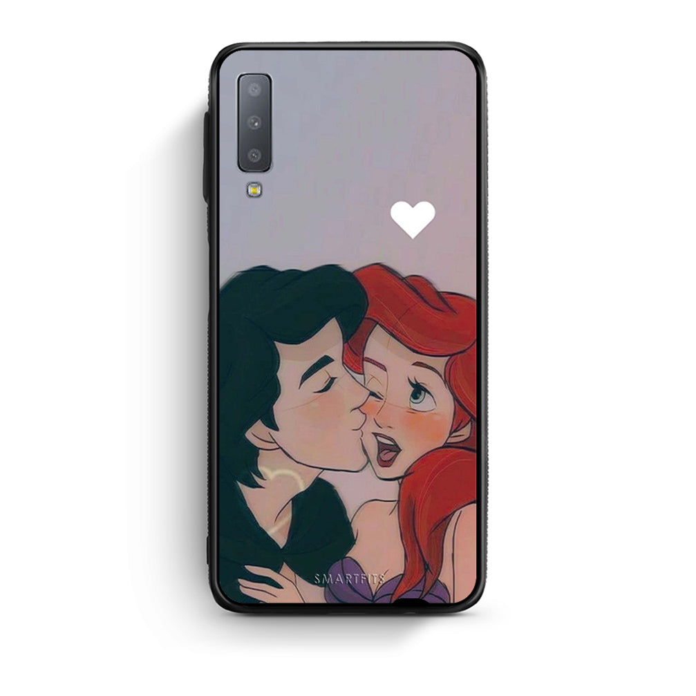 samsung A7 Mermaid Love Θήκη Αγίου Βαλεντίνου από τη Smartfits με σχέδιο στο πίσω μέρος και μαύρο περίβλημα | Smartphone case with colorful back and black bezels by Smartfits