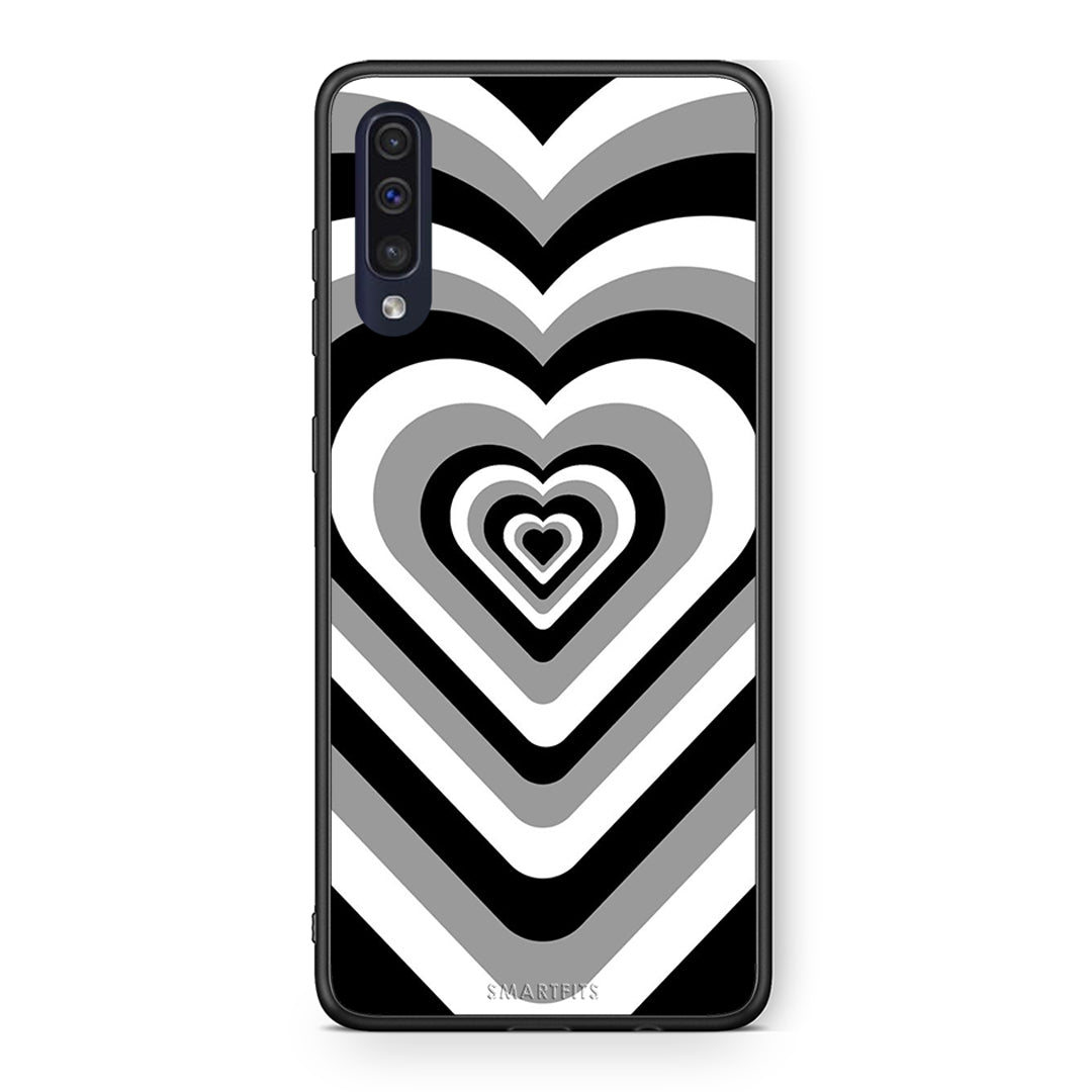 Samsung A70 Black Hearts θήκη από τη Smartfits με σχέδιο στο πίσω μέρος και μαύρο περίβλημα | Smartphone case with colorful back and black bezels by Smartfits