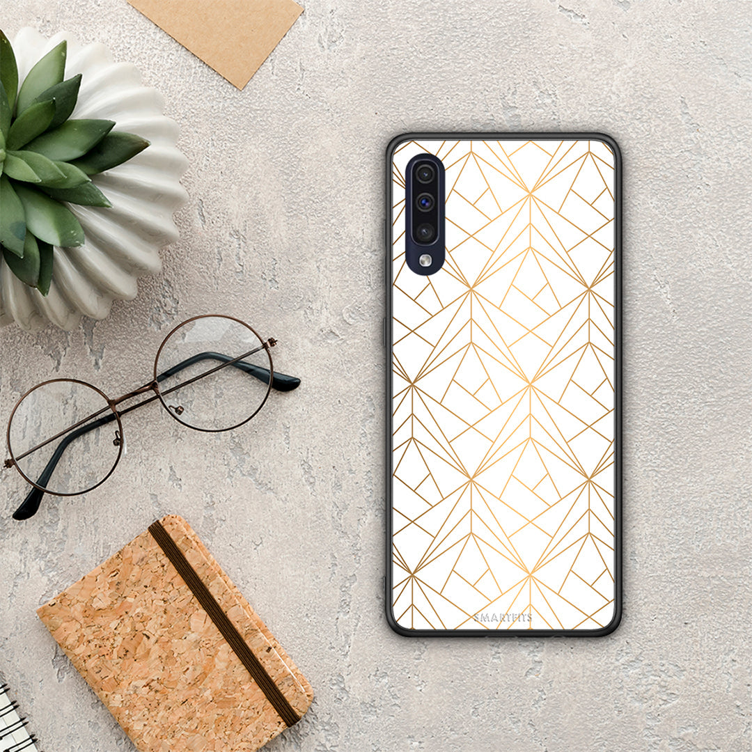 Geometric Luxury White - Samsung Galaxy A70 θήκη