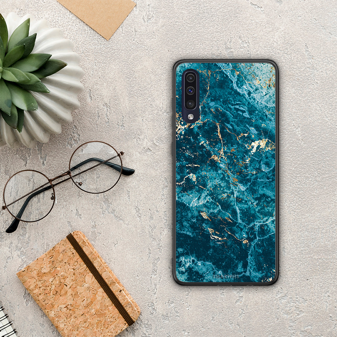 Marble Blue - Samsung Galaxy A70 θήκη