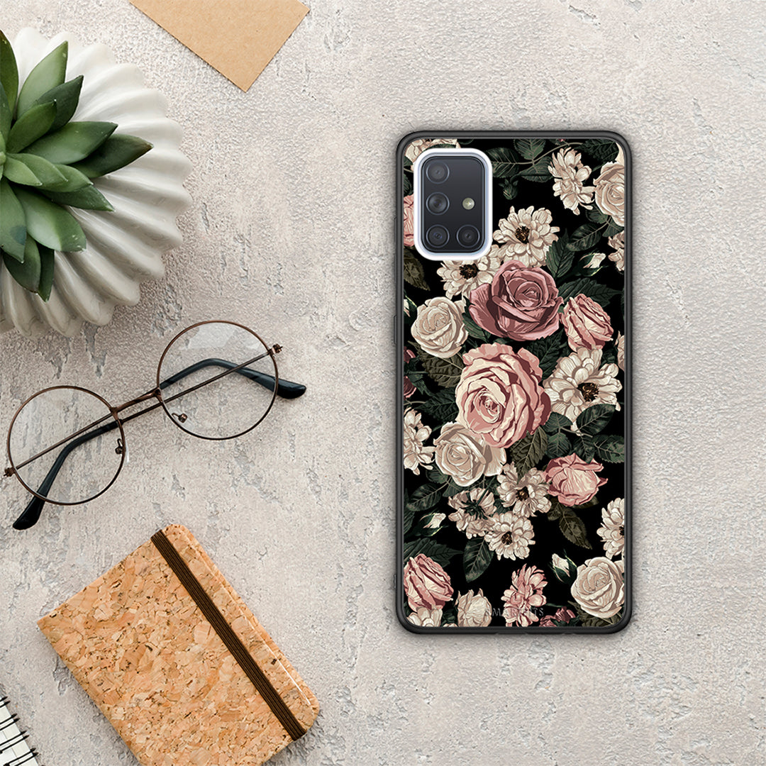 Flower Wild Roses - Samsung Galaxy A71 θήκη