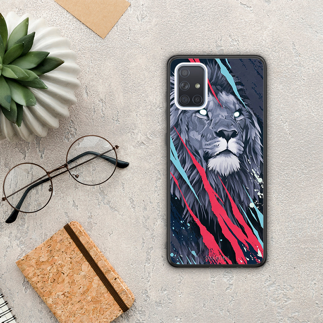 PopArt Lion Designer - Samsung Galaxy A71 θήκη