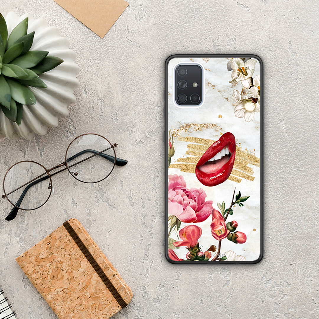 Red Lips - Samsung Galaxy A71 θήκη