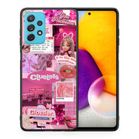 Thumbnail for Θήκη Αγίου Βαλεντίνου Samsung A72 Pink Love από τη Smartfits με σχέδιο στο πίσω μέρος και μαύρο περίβλημα | Samsung A72 Pink Love case with colorful back and black bezels