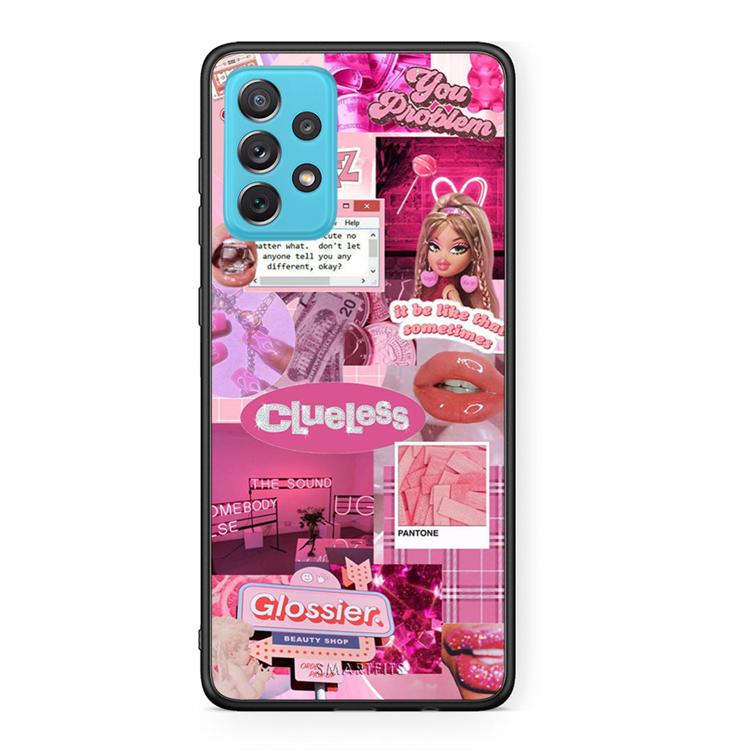 Samsung A72 Pink Love Θήκη Αγίου Βαλεντίνου από τη Smartfits με σχέδιο στο πίσω μέρος και μαύρο περίβλημα | Smartphone case with colorful back and black bezels by Smartfits