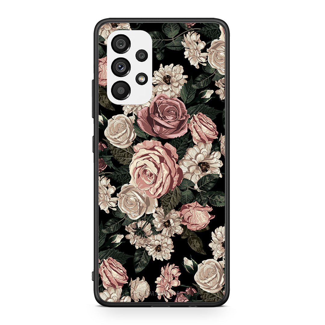 4 - Samsung A73 5G Wild Roses Flower case, cover, bumper