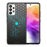 Thumbnail for Θήκη Samsung A73 5G Hexagonal Geometric από τη Smartfits με σχέδιο στο πίσω μέρος και μαύρο περίβλημα | Samsung A73 5G Hexagonal Geometric case with colorful back and black bezels