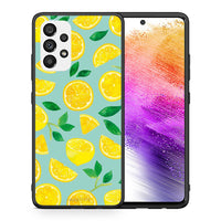 Thumbnail for Θήκη Samsung A73 5G Lemons από τη Smartfits με σχέδιο στο πίσω μέρος και μαύρο περίβλημα | Samsung A73 5G Lemons case with colorful back and black bezels