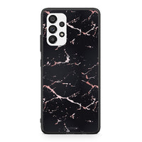 Thumbnail for 4 - Samsung A73 5G Black Rosegold Marble case, cover, bumper
