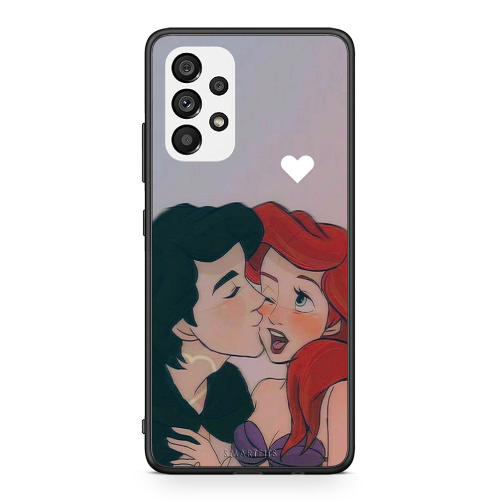 Samsung A73 5G Mermaid Love Θήκη Αγίου Βαλεντίνου από τη Smartfits με σχέδιο στο πίσω μέρος και μαύρο περίβλημα | Smartphone case with colorful back and black bezels by Smartfits