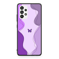 Thumbnail for Samsung A73 5G Purple Mariposa Θήκη Αγίου Βαλεντίνου από τη Smartfits με σχέδιο στο πίσω μέρος και μαύρο περίβλημα | Smartphone case with colorful back and black bezels by Smartfits
