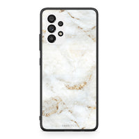 Thumbnail for Samsung A73 5G White Gold Marble θήκη από τη Smartfits με σχέδιο στο πίσω μέρος και μαύρο περίβλημα | Smartphone case with colorful back and black bezels by Smartfits