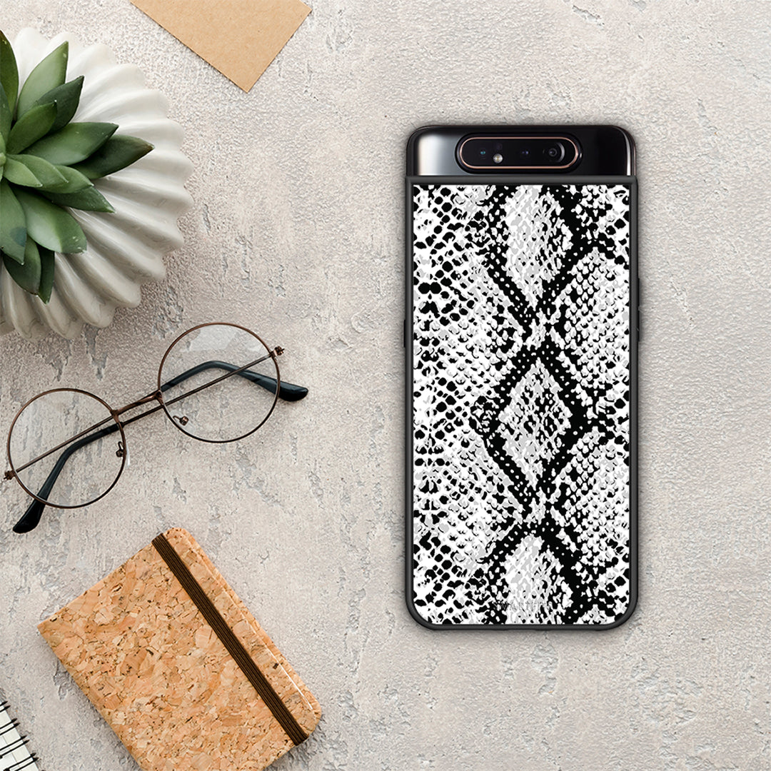 Animal White Snake - Samsung Galaxy A80 θήκη