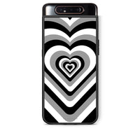 Thumbnail for Samsung A80 Black Hearts θήκη από τη Smartfits με σχέδιο στο πίσω μέρος και μαύρο περίβλημα | Smartphone case with colorful back and black bezels by Smartfits