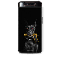 Thumbnail for Samsung A80 Golden Gun Θήκη Αγίου Βαλεντίνου από τη Smartfits με σχέδιο στο πίσω μέρος και μαύρο περίβλημα | Smartphone case with colorful back and black bezels by Smartfits