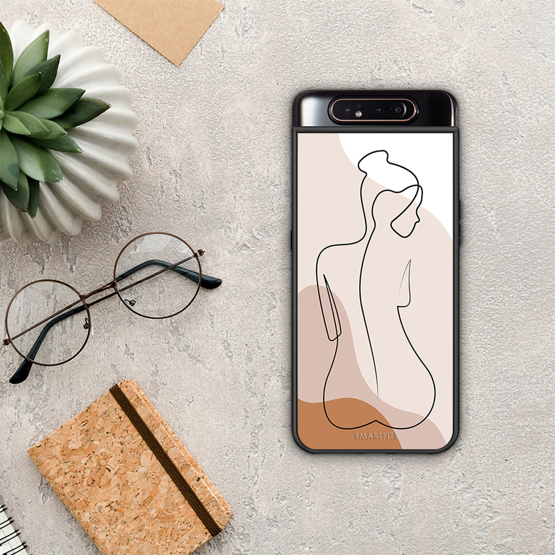 LineArt Woman - Samsung Galaxy A80 θήκη