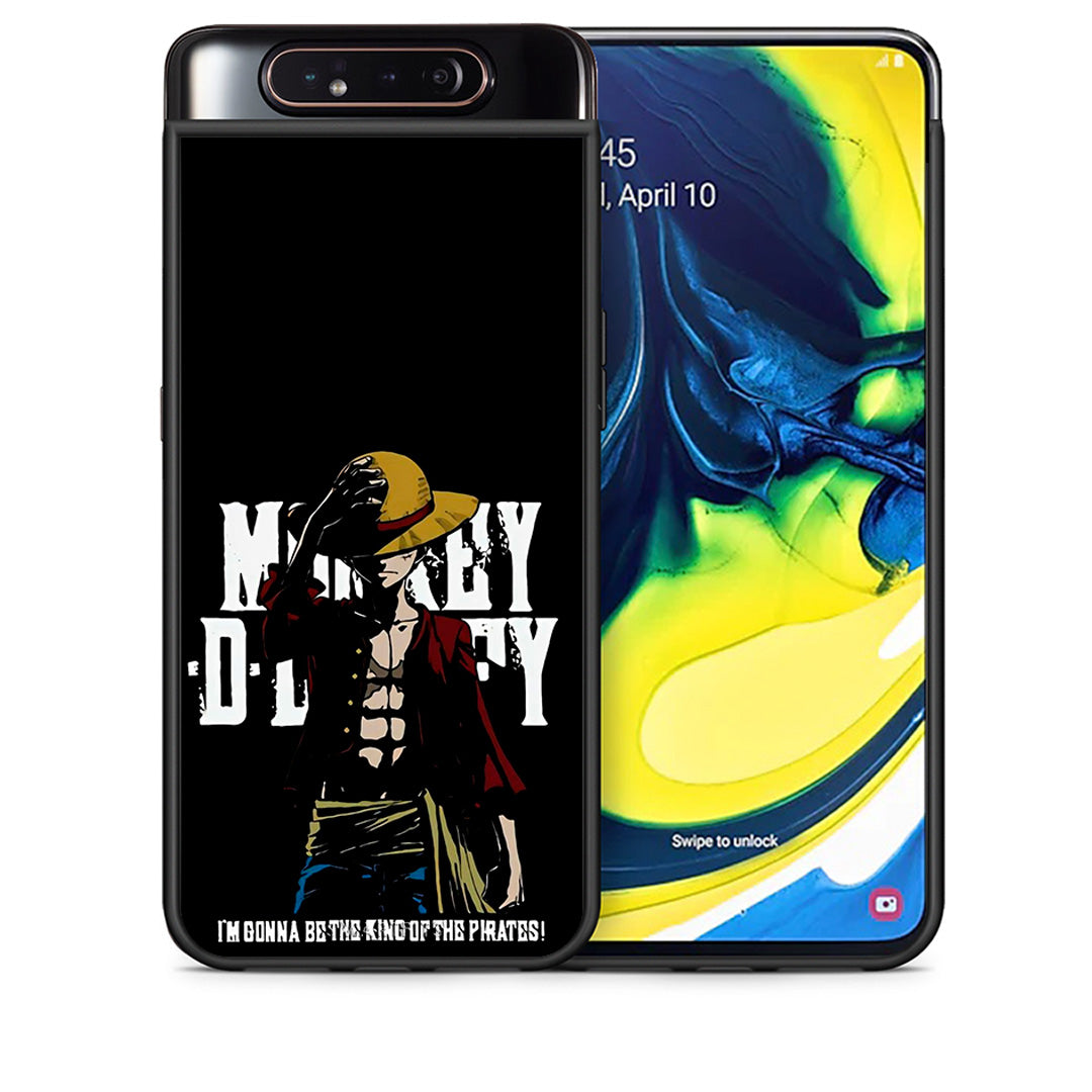 Θήκη Samsung A80 Pirate King από τη Smartfits με σχέδιο στο πίσω μέρος και μαύρο περίβλημα | Samsung A80 Pirate King case with colorful back and black bezels
