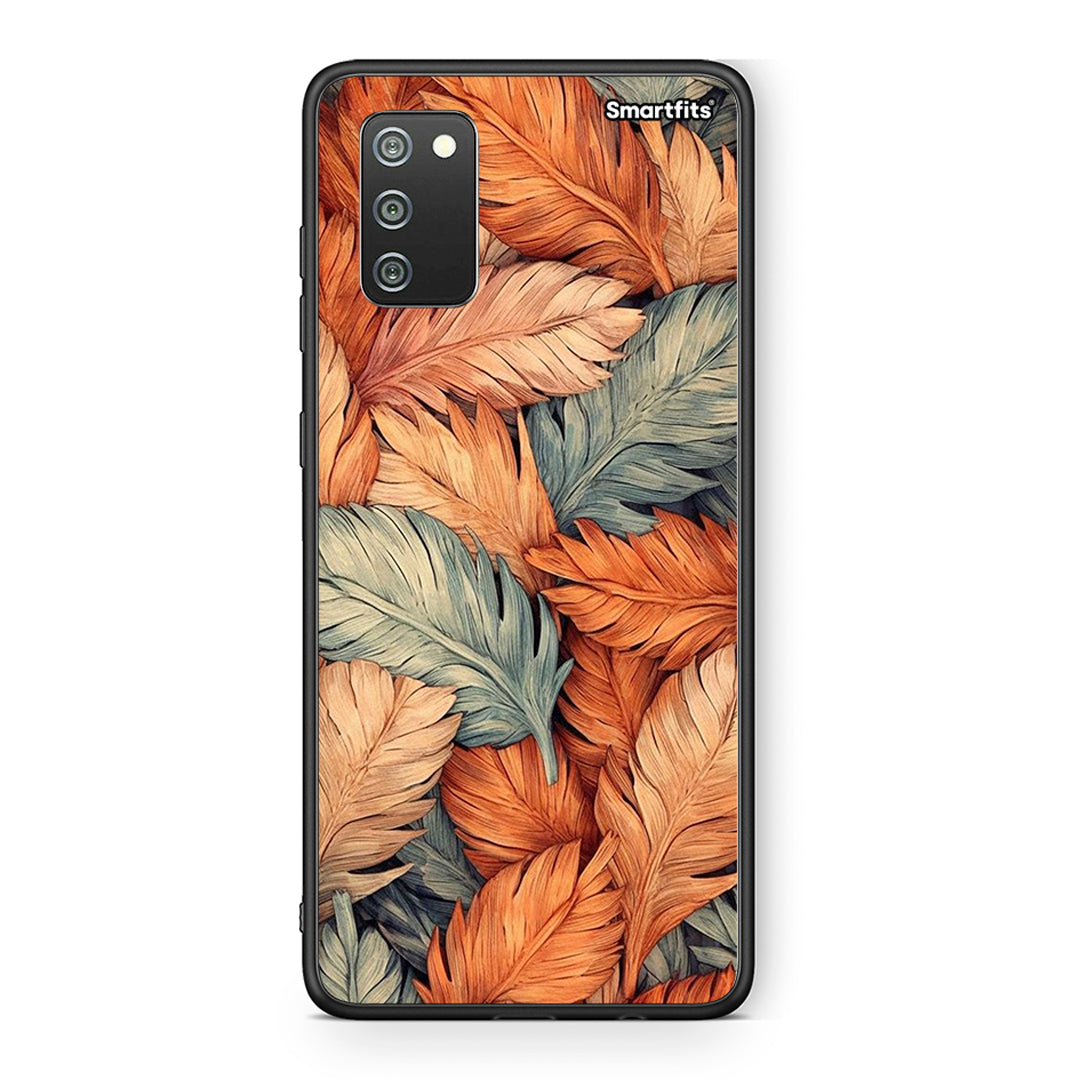 Samsung A02s Autumn Leaves Θήκη από τη Smartfits με σχέδιο στο πίσω μέρος και μαύρο περίβλημα | Smartphone case with colorful back and black bezels by Smartfits