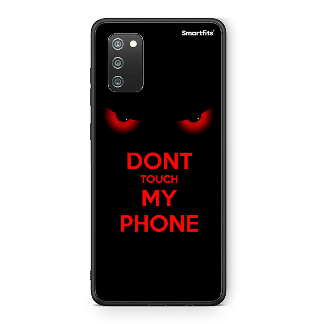 Samsung A02s Touch My Phone Θήκη από τη Smartfits με σχέδιο στο πίσω μέρος και μαύρο περίβλημα | Smartphone case with colorful back and black bezels by Smartfits