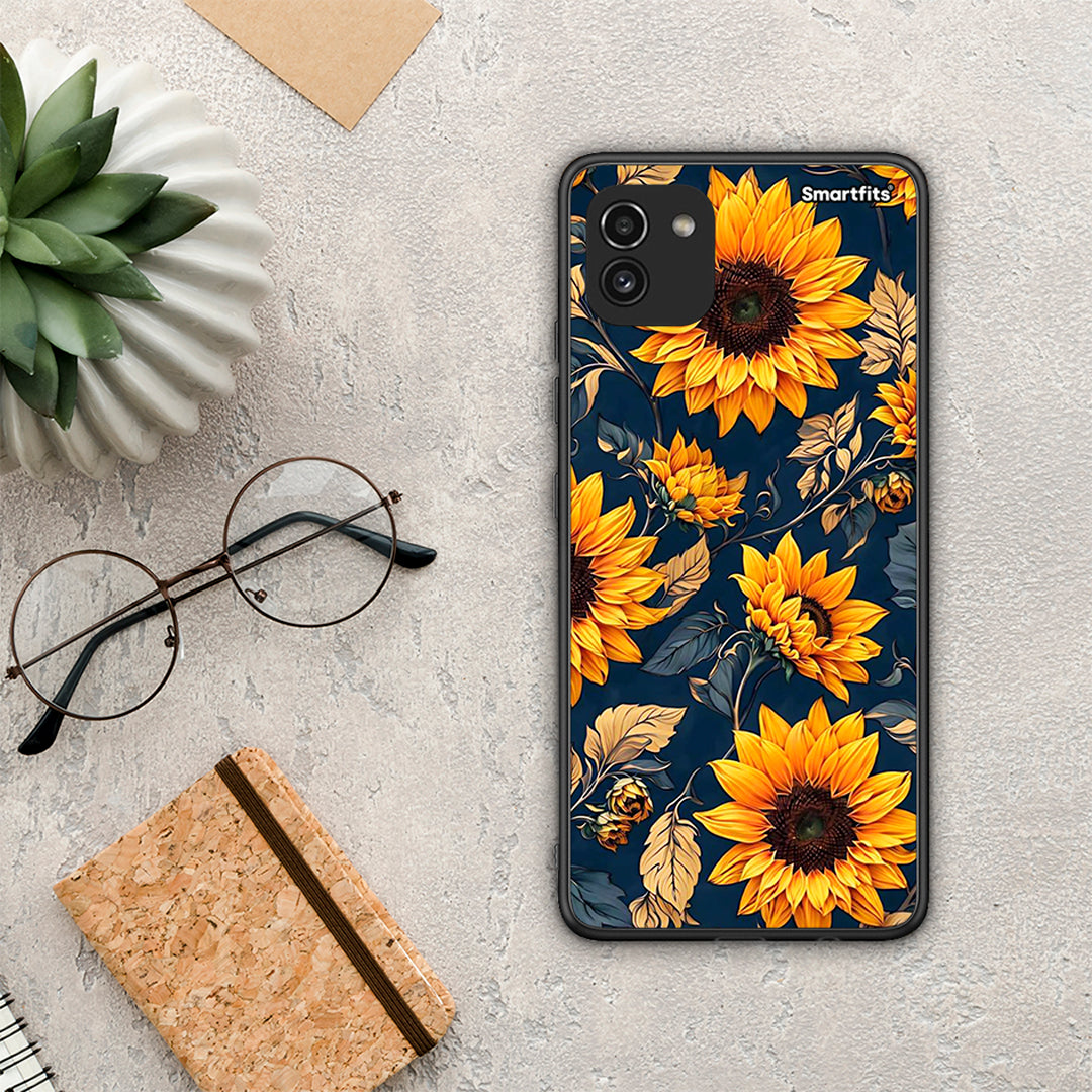 Autumn Sunflowers - Samsung Galaxy A03 θήκη