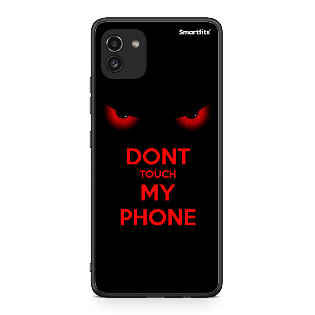 Samsung A03 Touch My Phone θήκη από τη Smartfits με σχέδιο στο πίσω μέρος και μαύρο περίβλημα | Smartphone case with colorful back and black bezels by Smartfits