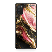 Thumbnail for Samsung A03s Glamorous Pink Marble θήκη από τη Smartfits με σχέδιο στο πίσω μέρος και μαύρο περίβλημα | Smartphone case with colorful back and black bezels by Smartfits
