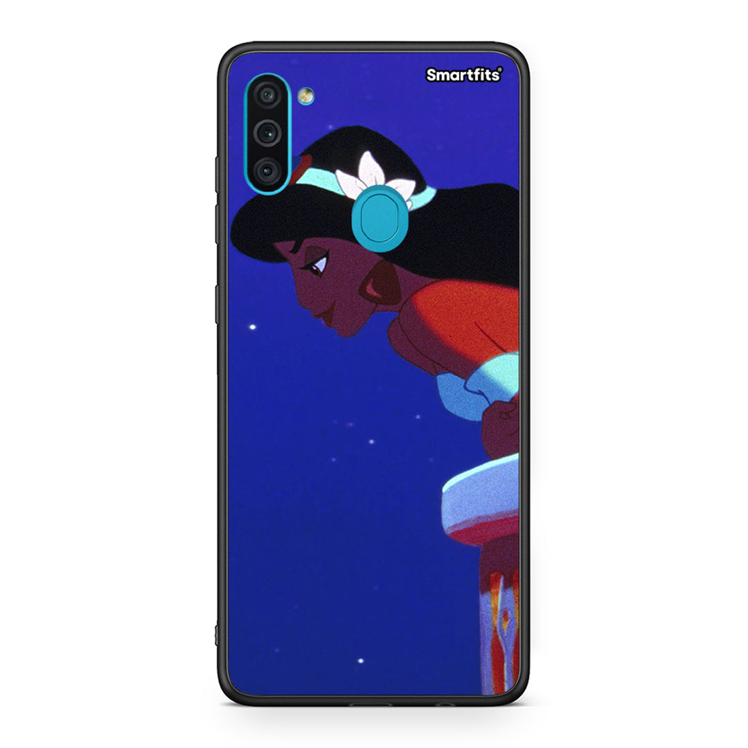 Samsung A11/M11 Alladin And Jasmine Love 2 θήκη από τη Smartfits με σχέδιο στο πίσω μέρος και μαύρο περίβλημα | Smartphone case with colorful back and black bezels by Smartfits