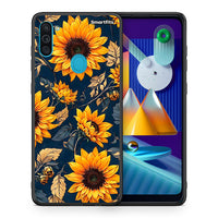 Thumbnail for Θήκη Samsung A11 / M11 Autumn Sunflowers από τη Smartfits με σχέδιο στο πίσω μέρος και μαύρο περίβλημα | Samsung A11 / M11 Autumn Sunflowers case with colorful back and black bezels