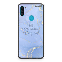 Thumbnail for Samsung A11/M11 Be Yourself θήκη από τη Smartfits με σχέδιο στο πίσω μέρος και μαύρο περίβλημα | Smartphone case with colorful back and black bezels by Smartfits