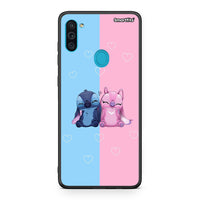 Thumbnail for Samsung A11/M11 Stitch And Angel θήκη από τη Smartfits με σχέδιο στο πίσω μέρος και μαύρο περίβλημα | Smartphone case with colorful back and black bezels by Smartfits