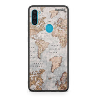 Thumbnail for Samsung A11 / M11 World Map Θήκη από τη Smartfits με σχέδιο στο πίσω μέρος και μαύρο περίβλημα | Smartphone case with colorful back and black bezels by Smartfits