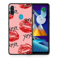 Thumbnail for Θήκη Samsung A11/M11 XOXO Lips από τη Smartfits με σχέδιο στο πίσω μέρος και μαύρο περίβλημα | Samsung A11/M11 XOXO Lips case with colorful back and black bezels