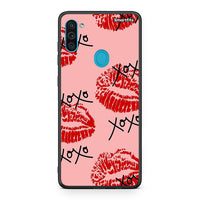 Thumbnail for Samsung A11/M11 XOXO Lips θήκη από τη Smartfits με σχέδιο στο πίσω μέρος και μαύρο περίβλημα | Smartphone case with colorful back and black bezels by Smartfits
