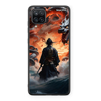 Thumbnail for Samsung A12 Dragons Fight θήκη από τη Smartfits με σχέδιο στο πίσω μέρος και μαύρο περίβλημα | Smartphone case with colorful back and black bezels by Smartfits