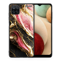 Thumbnail for Θήκη Samsung A12 Glamorous Pink Marble από τη Smartfits με σχέδιο στο πίσω μέρος και μαύρο περίβλημα | Samsung A12 Glamorous Pink Marble case with colorful back and black bezels