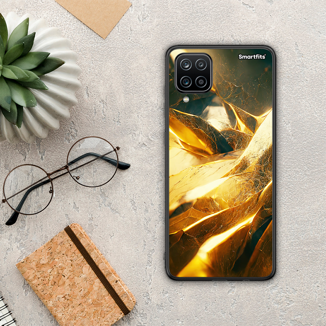 Real Gold - Samsung Galaxy A12 θήκη