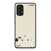Thumbnail for Samsung A13 4G Dalmatians Love θήκη από τη Smartfits με σχέδιο στο πίσω μέρος και μαύρο περίβλημα | Smartphone case with colorful back and black bezels by Smartfits