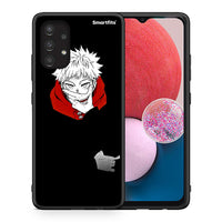 Thumbnail for Θήκη Samsung A13 4G Itadori Anime από τη Smartfits με σχέδιο στο πίσω μέρος και μαύρο περίβλημα | Samsung A13 4G Itadori Anime case with colorful back and black bezels